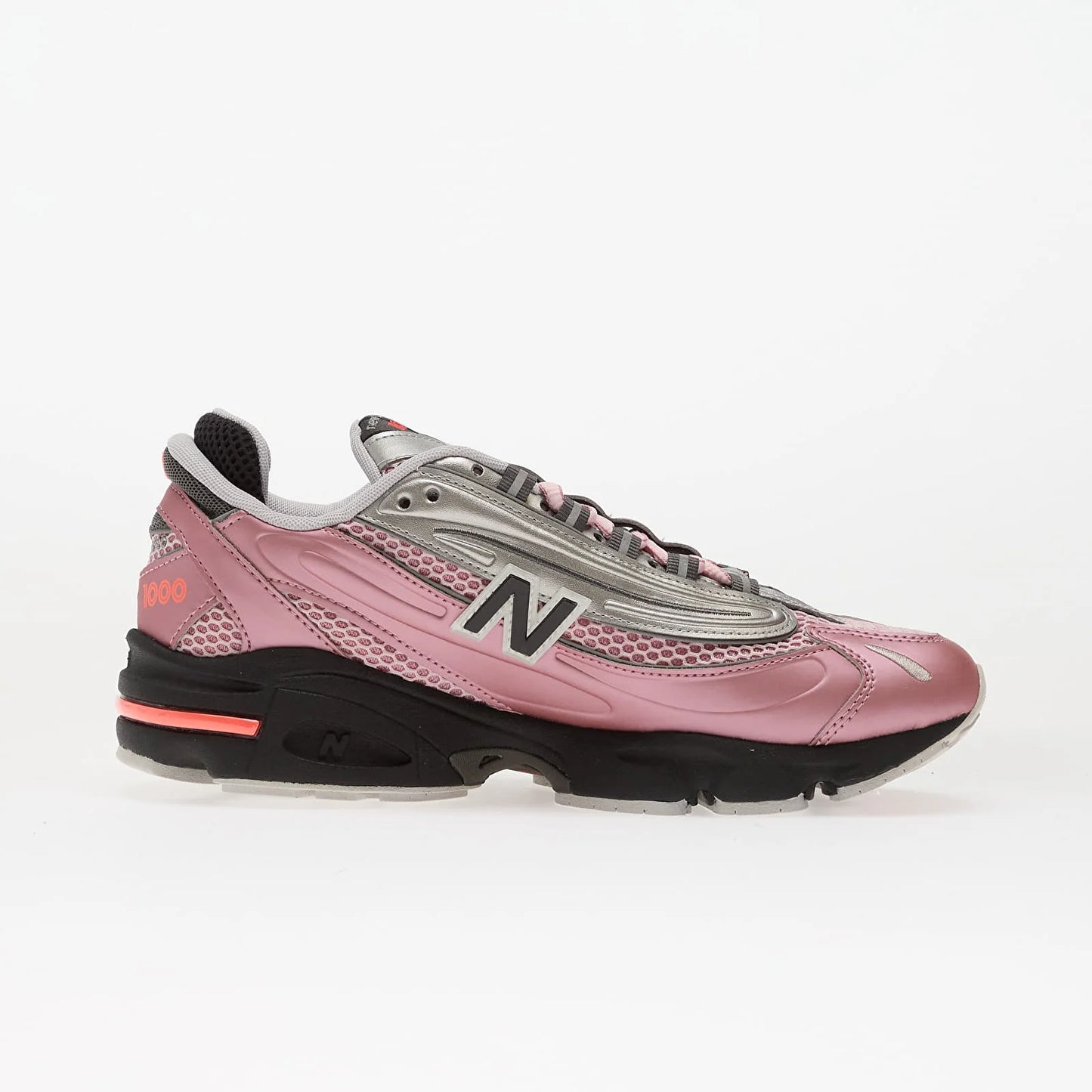 New Balance 1000 Pink Taffy Silver Metallic Urgent Red