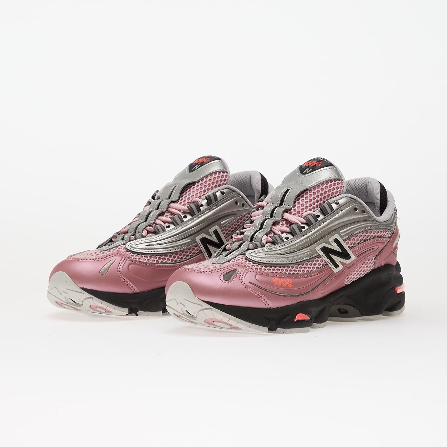 New Balance 1000 Pink Taffy Silver Metallic Urgent Red